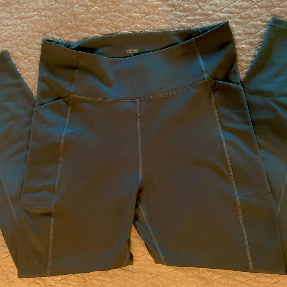 girlfriend collective 7/8 Leggings with Pockets - Women’s XXL - dark Navy Blue